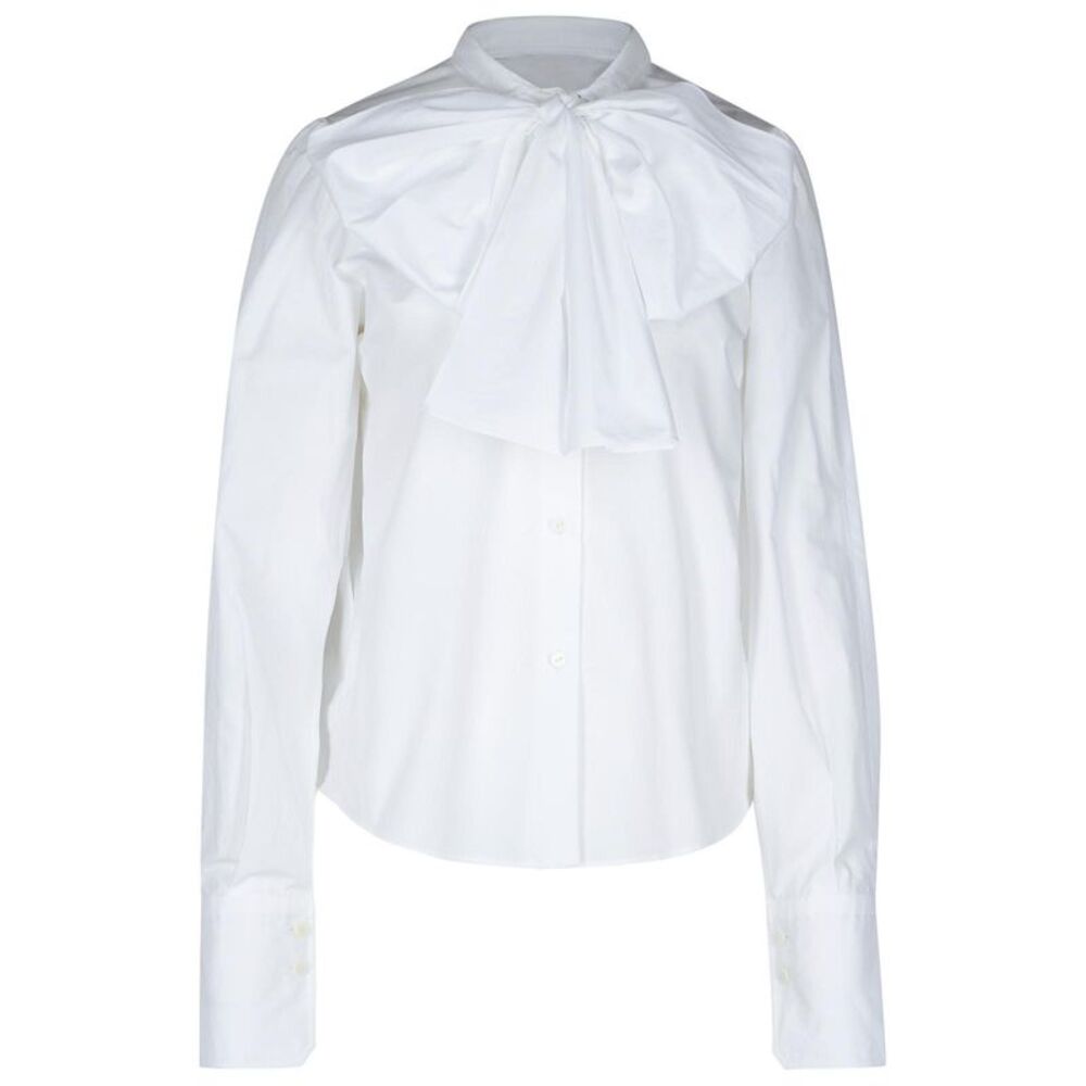 PATOU 'Ascot' White Cotton Blouse